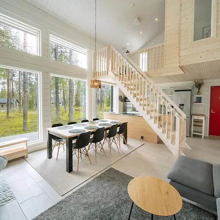 2-wing 4br, 2 Skipasses, Ylläs&nature View Villa Ylläsjärvi